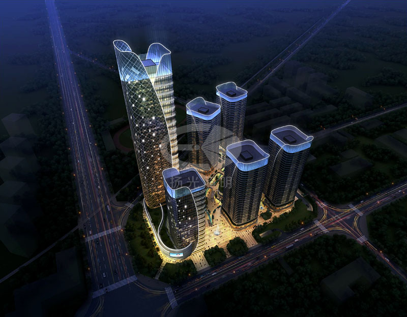 大廈照明設計鳥瞰圖