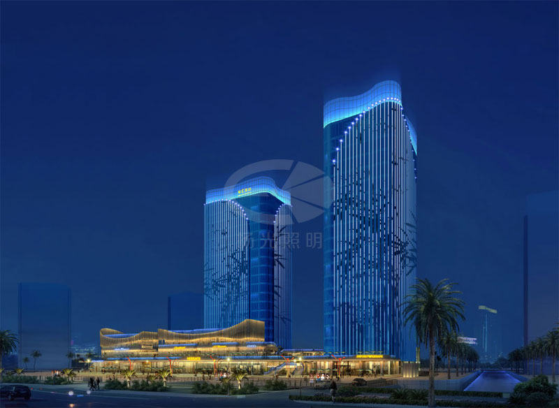 建筑夜景亮化設(shè)計效果圖一