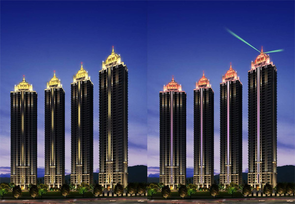 凱旋1號廣場夜景照明工程