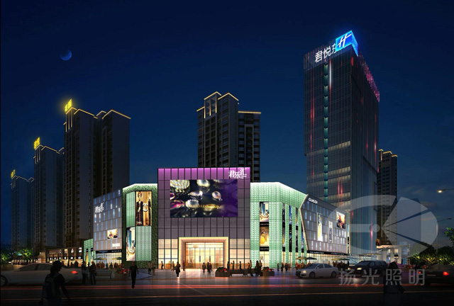 虎門(mén)君悅花園商業(yè)綜合體夜景照明工程設(shè)計(jì)施工